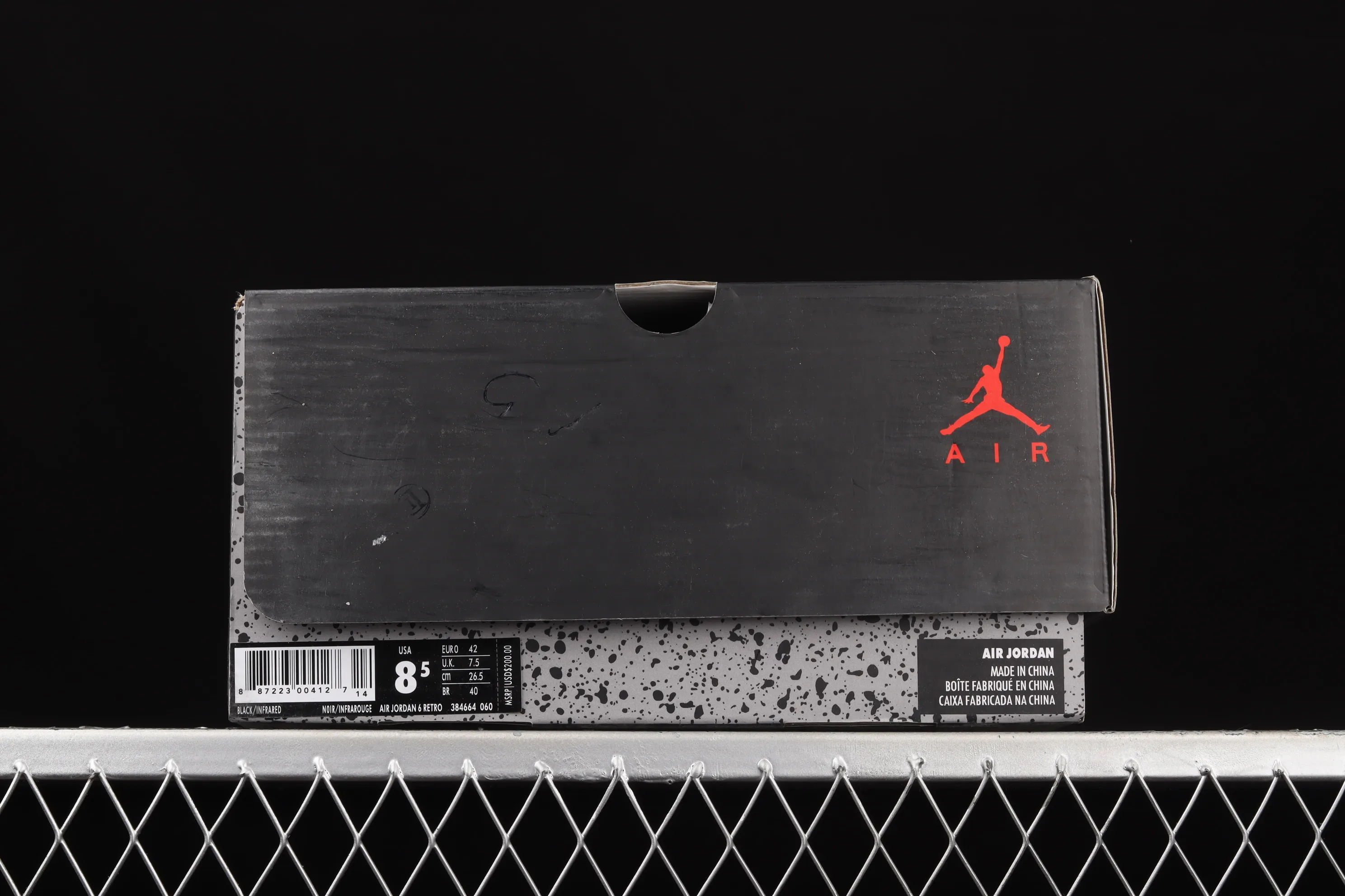 All categories Air Jordan Jordan series basketball shoes Air Jordan 6 G version Air Jordan 6 Infrared AJ6 black red Joe 6 black infrared 3M reflective basketball men's shoes 384664-060